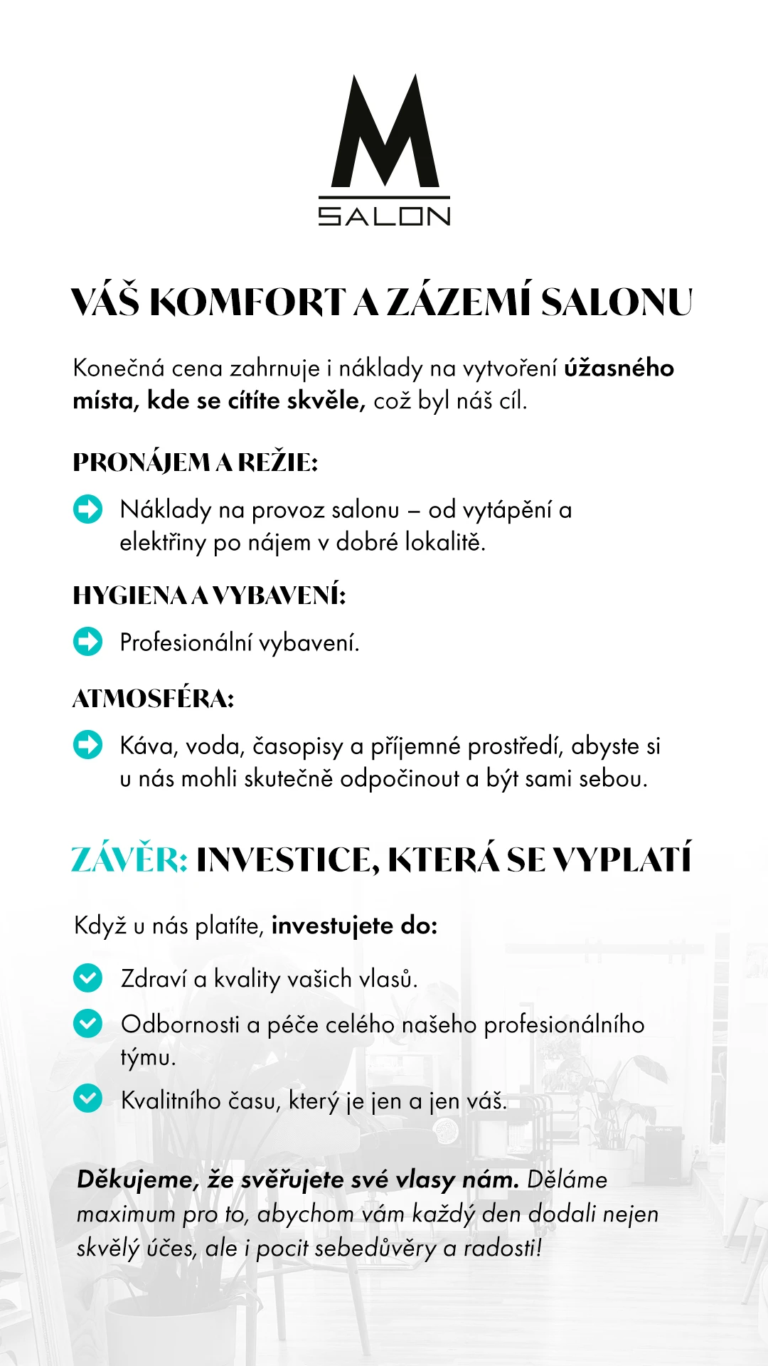 Z čeho se skládá výsledná cena služby?